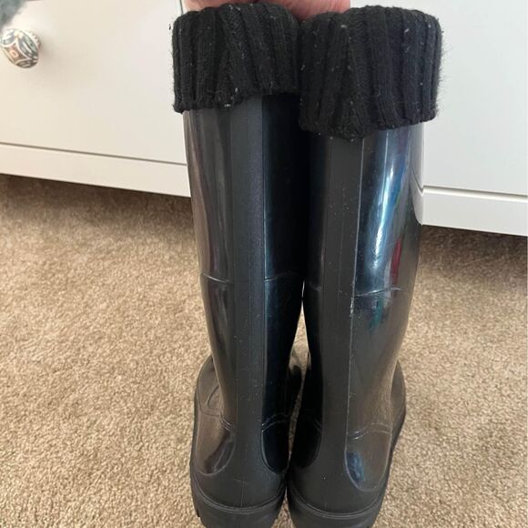 Women’s Kamik Kelly Rain Boots Black Fleece-lined Mid-calf size 7 - Picture 5 of 7